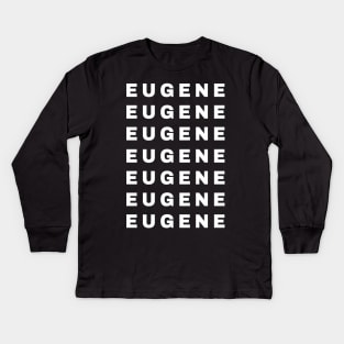 Eugene Name Shirt| The Try Guys Kids Long Sleeve T-Shirt